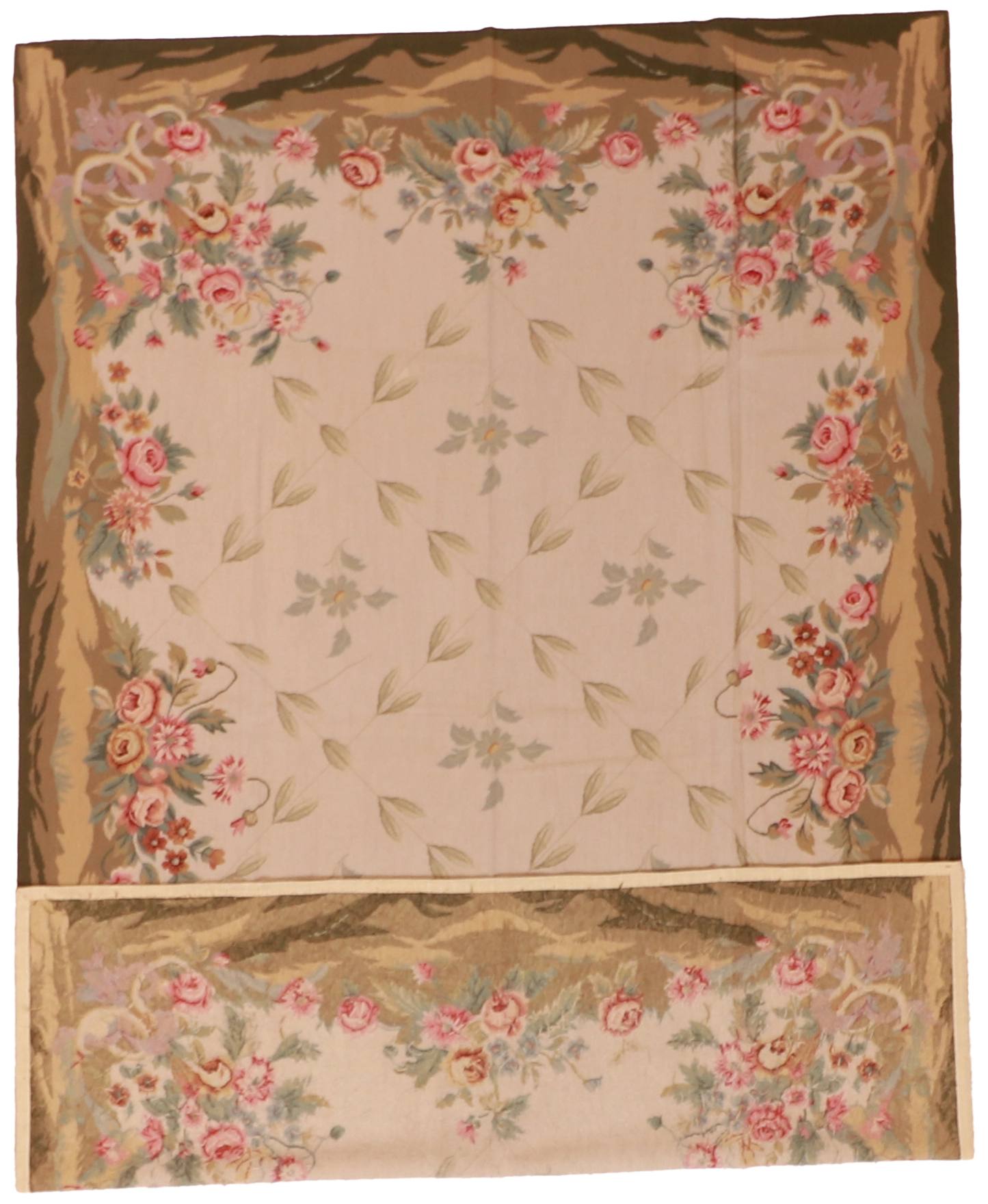 W 6 L 9.2 Needle Point 100% Wool Hand-Woven All-Over Design - 20359