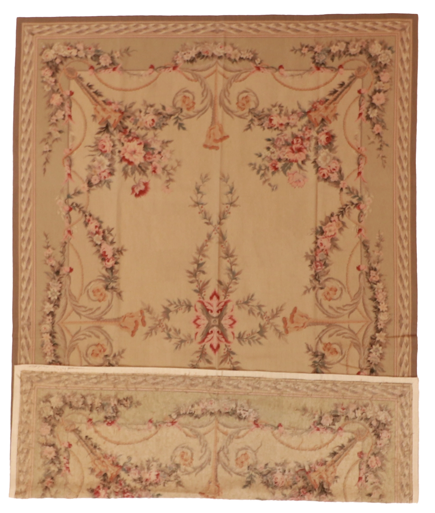 W 6 - L 9 - Needle Point Wool All Over Rectangle - Finest Hand-Made Quality Wool - 20360