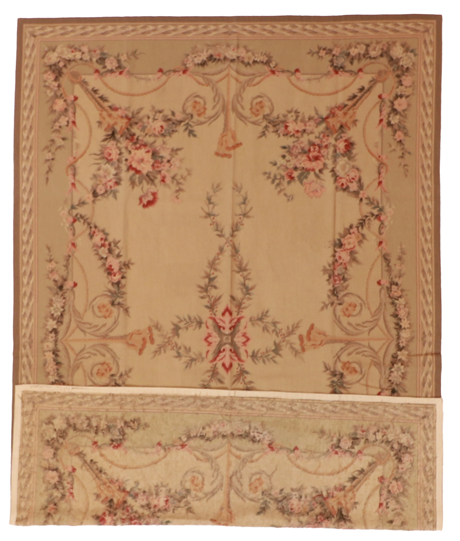 W 6 - L 9 - Needle Point Wool All Over Rectangle - Finest Hand-Made Quality Wool - 20360