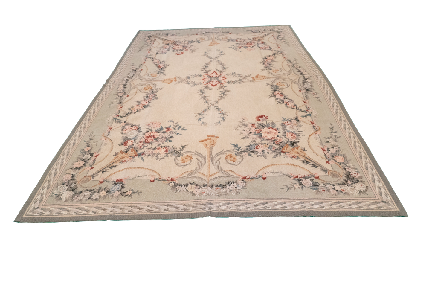 W 6 - L 9 - Needle Point Wool All Over Rectangle - Finest Hand-Made Quality Wool - 20360