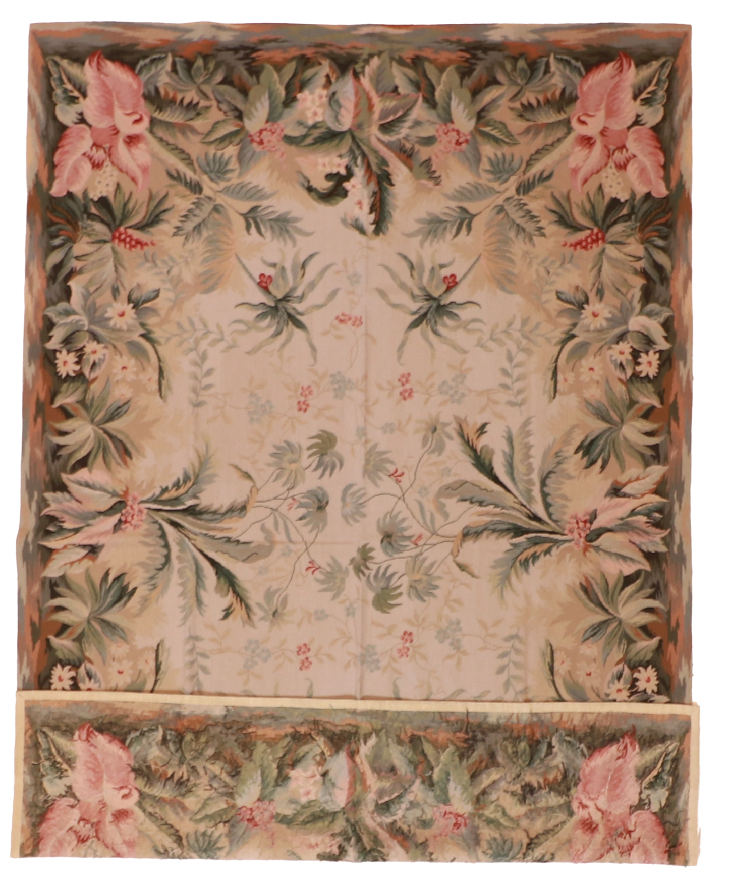 W 6.1 L 9.1 Needle Point 100% Wool Hand-Woven All-Over Design - 20361