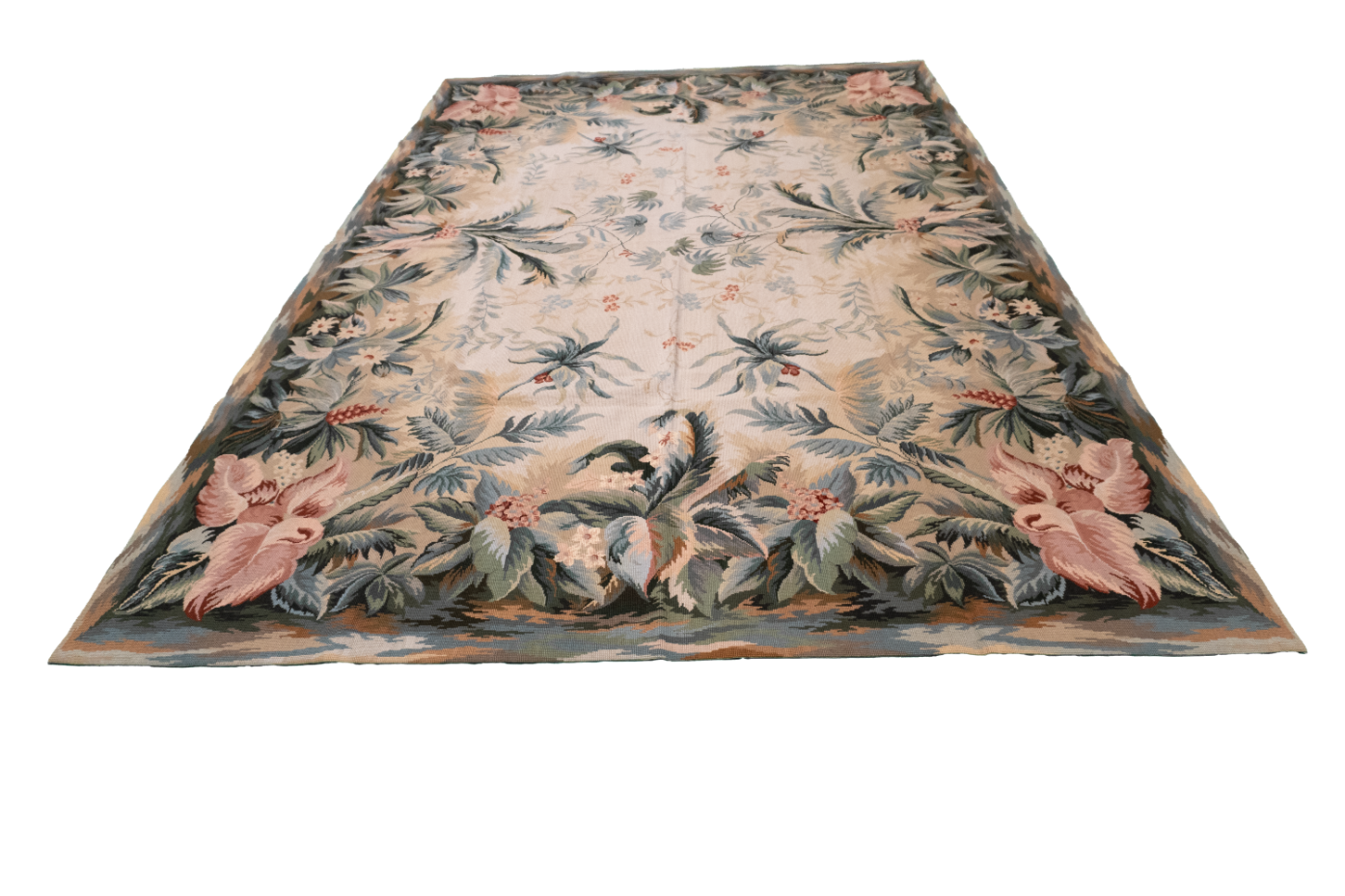 W 6.1 L 9.1 Needle Point 100% Wool Hand-Woven All-Over Design - 20361