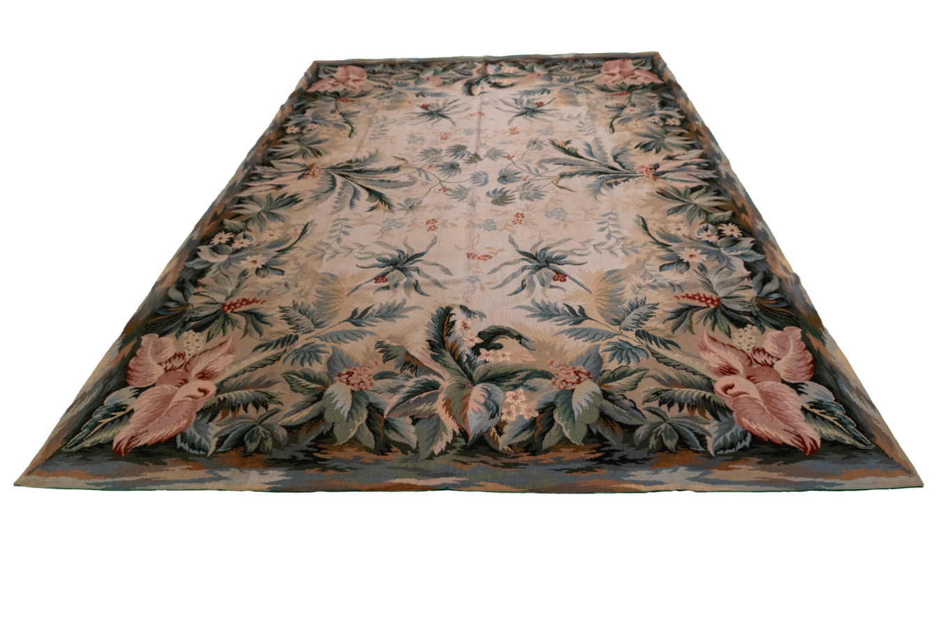 W 6.1 L 9.1 Needle Point 100% Wool Hand-Woven All-Over Design - 20361