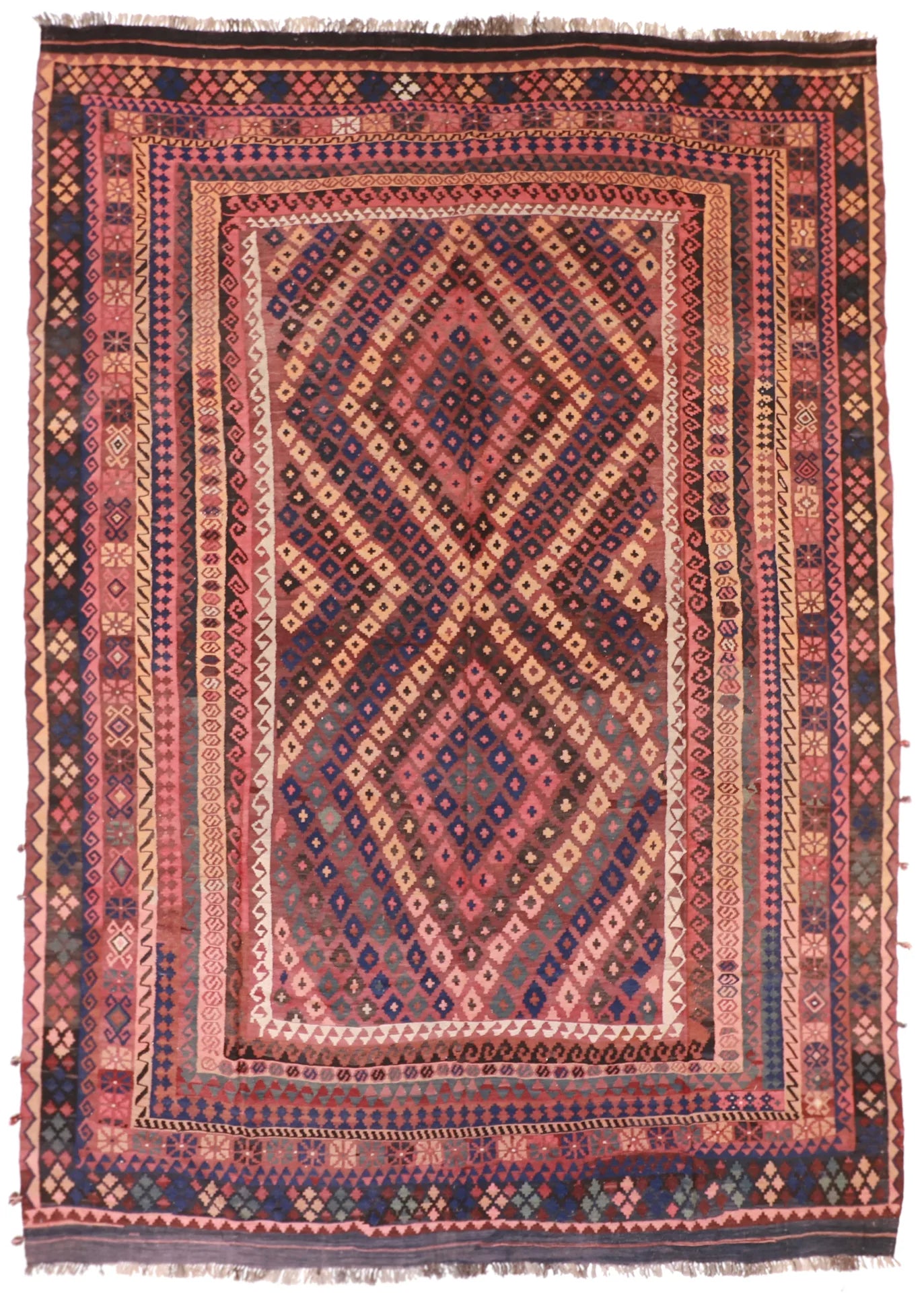 10 x 14.3 - Kilim Wool All Over Rectangle - Finest Hand-Knotted Quality Wool — 20393