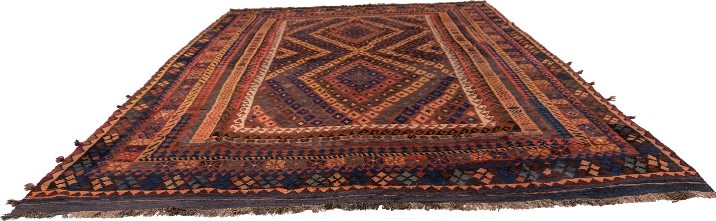 W 10 - L 14.3 - Kilim Wool All Over Rectangle - Finest Hand-Made Quality Wool - 20393