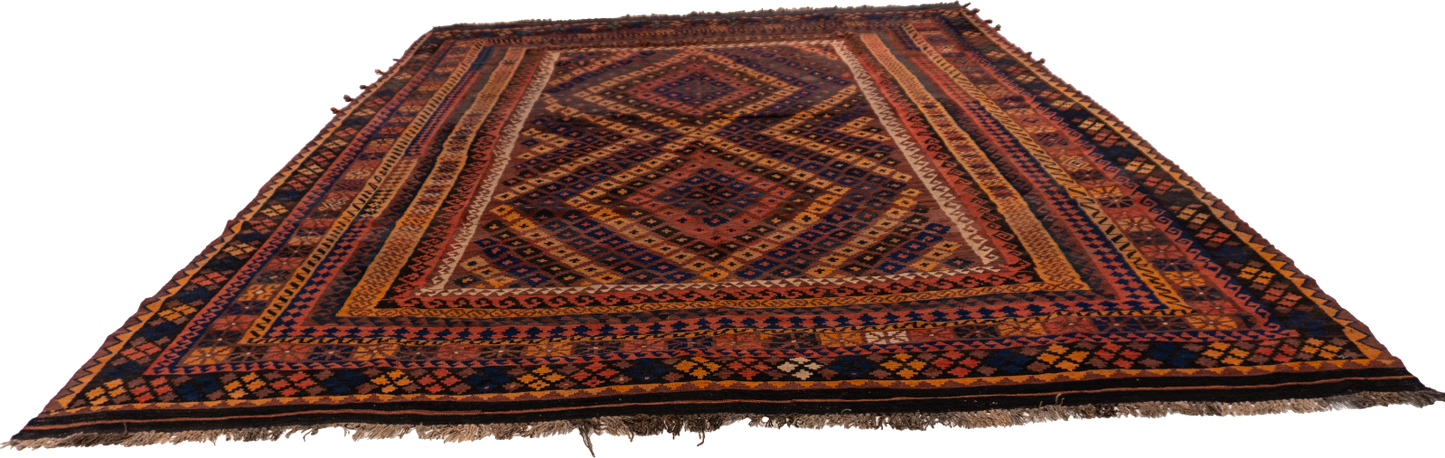 W 10 - L 14.3 - Kilim Wool All Over Rectangle - Finest Hand-Made Quality Wool - 20393