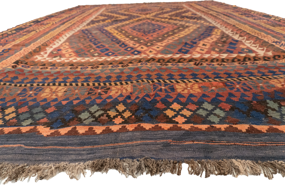 W 10 - L 14.3 - Kilim Wool All Over Rectangle - Finest Hand-Made Quality Wool - 20393