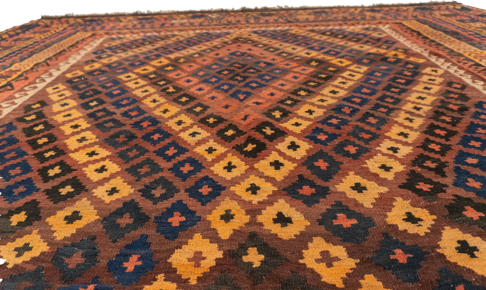 W 10 - L 14.3 - Kilim Wool All Over Rectangle - Finest Hand-Made Quality Wool - 20393