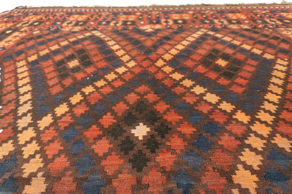 W 8.7 L 10.2 Kilim 100% Wool Hand-Woven All-Over Design - 20401