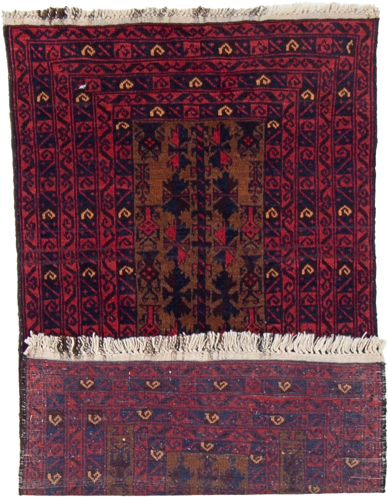 W 2.8 L 4.6 Baluch 100% Wool Hand-Woven All-Over Design - 20757