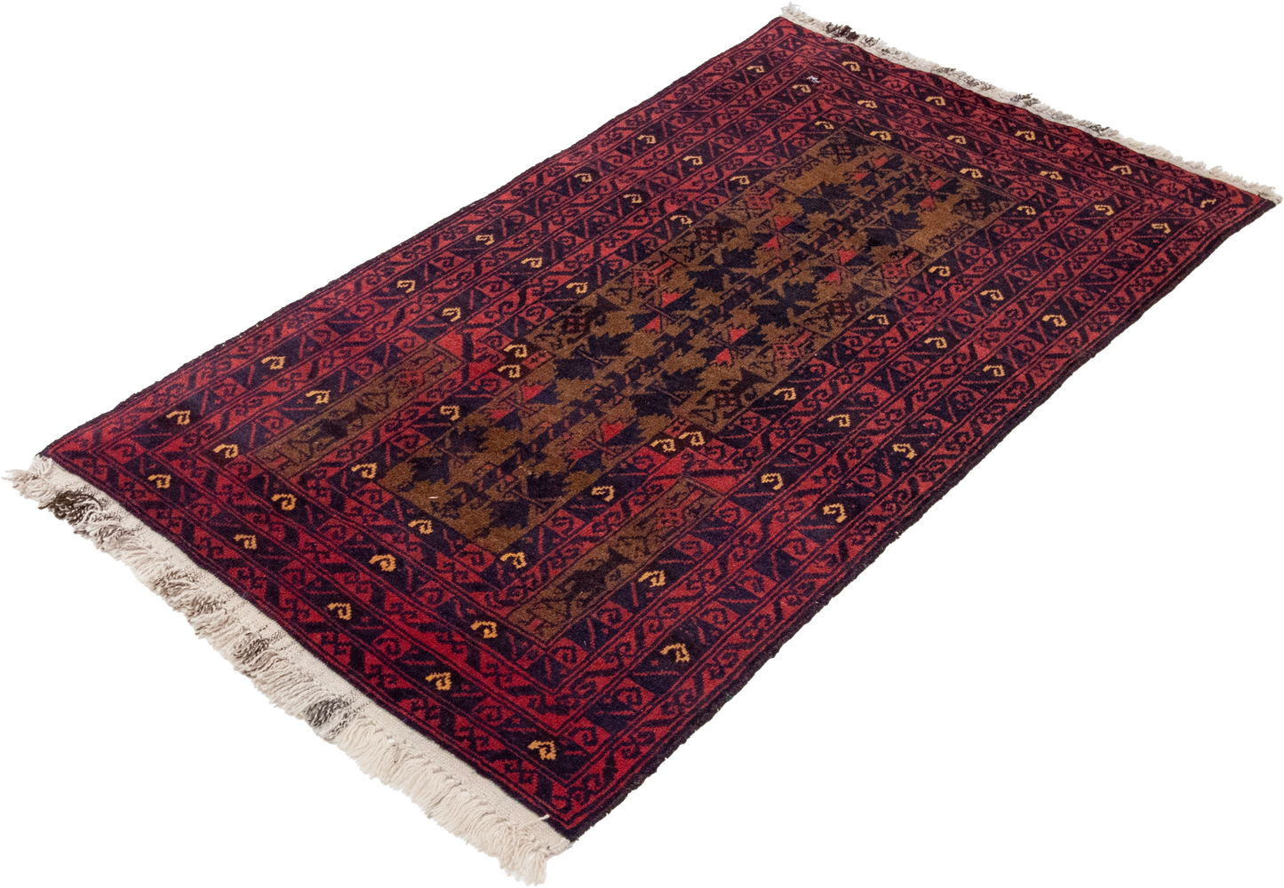 W 2.8 L 4.6 Baluch 100% Wool Hand-Woven All-Over Design - 20757