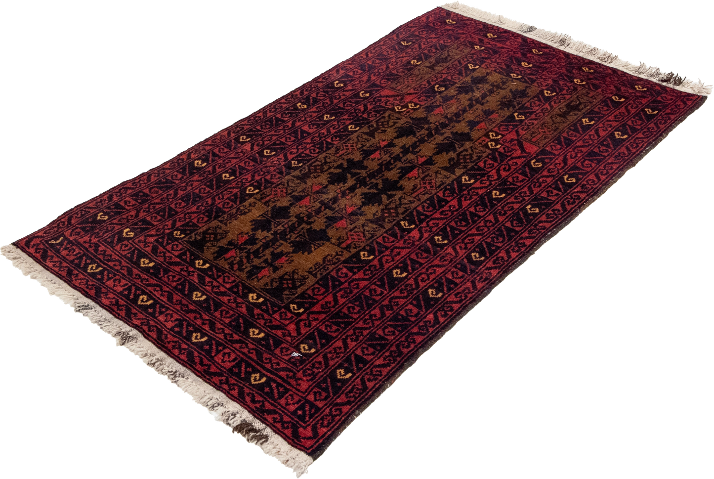 W 2.8 L 4.6 Baluch 100% Wool Hand-Woven All-Over Design - 20757