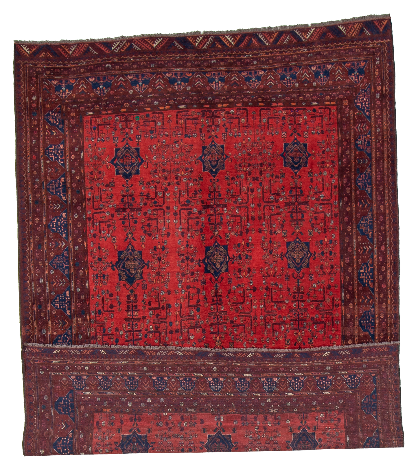 W 6.11 L 9.5 Turkaman 100% Wool Handmade All Over Design - 20788