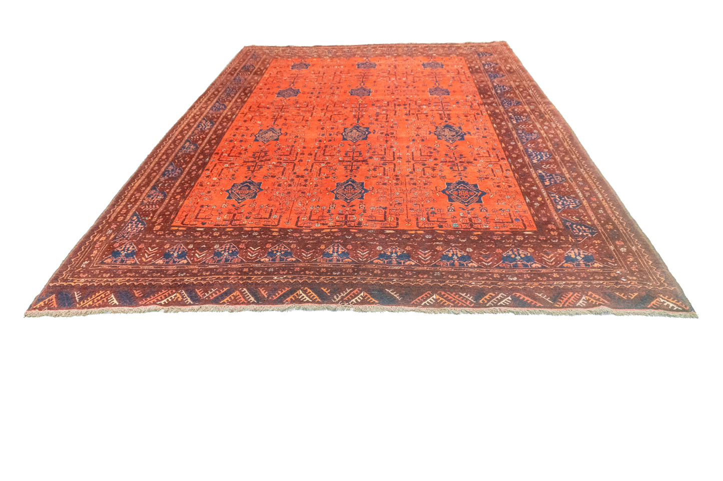W 6.11 L 9.5 Turkaman 100% Wool Handmade All Over Design - 20788