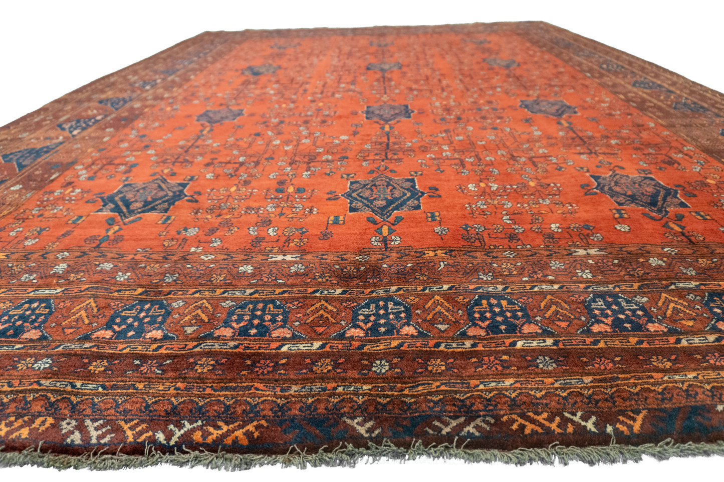 W 6.11 L 9.5 Turkaman 100% Wool Handmade All Over Design - 20788