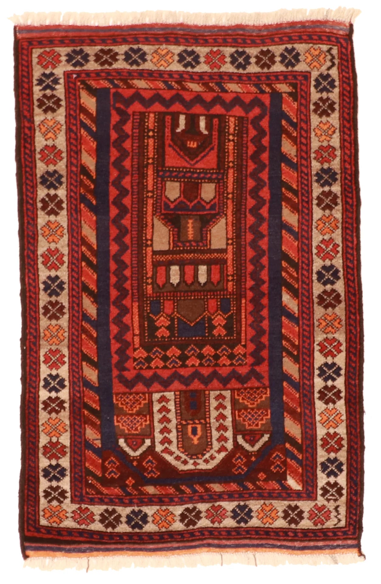 3.1 x 4.8 - Baluch Silk nan Rectangle - Hand Woven Rug — 20803