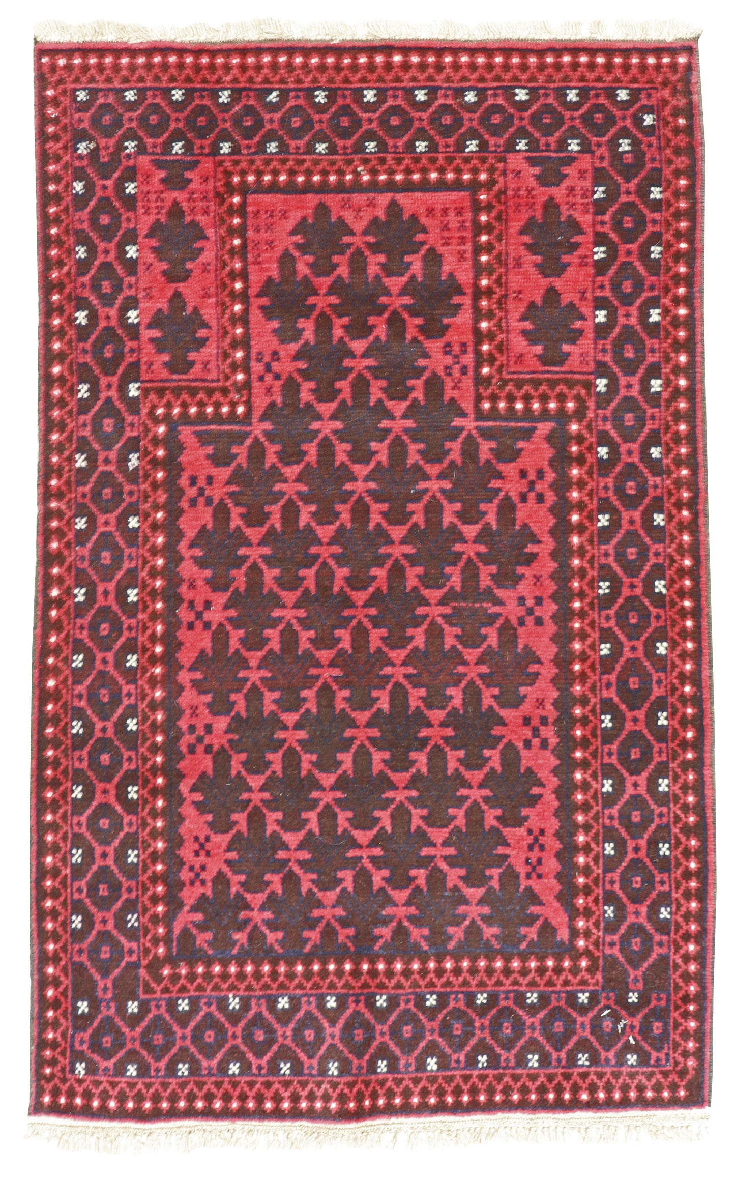 W 2.9 L 4.5 Baluch 100% Wool Hand-Woven Geometric Design - 20811
