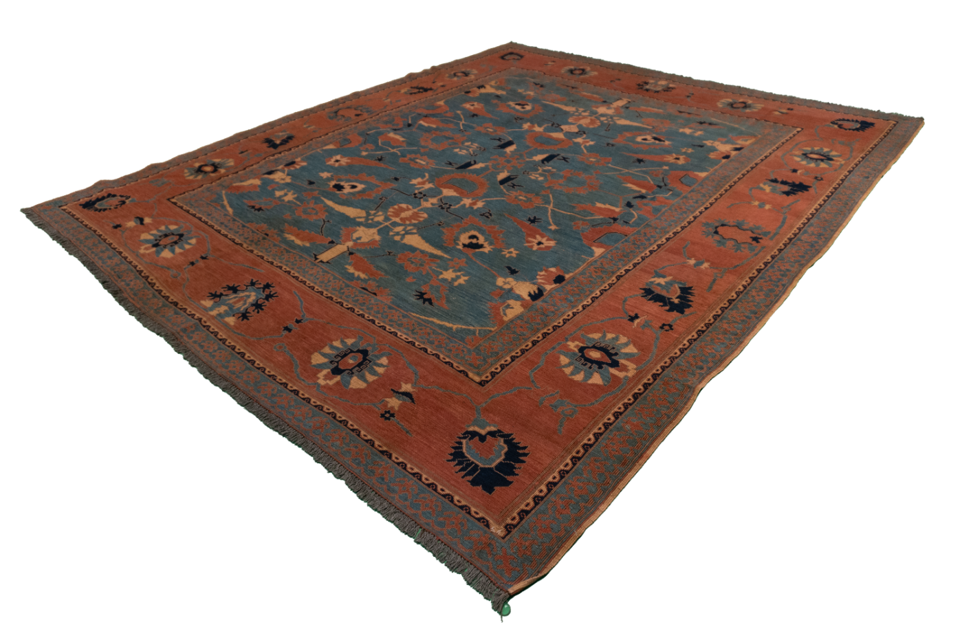 W 8.2 L 9.8 Sumak 100% Wool Hand-Woven All-Over Design - 20815