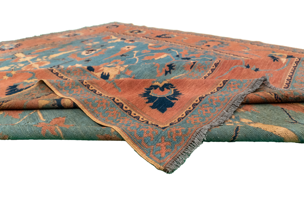 W 8.2 L 9.8 Sumak 100% Wool Hand-Woven All-Over Design - 20815