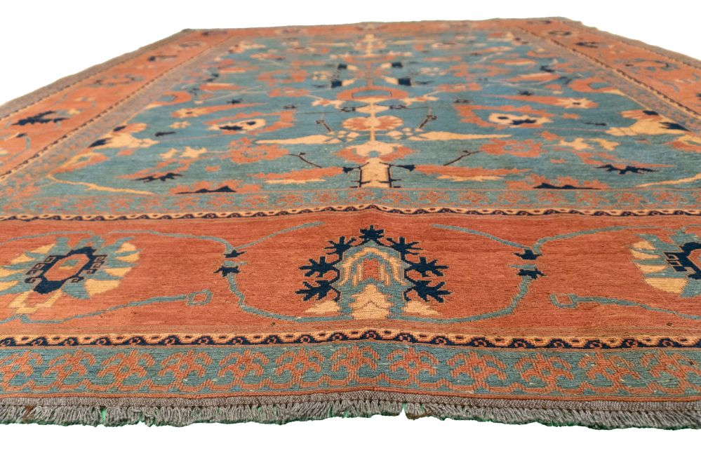 W 8.2 L 9.8 Sumak 100% Wool Hand-Woven All-Over Design - 20815