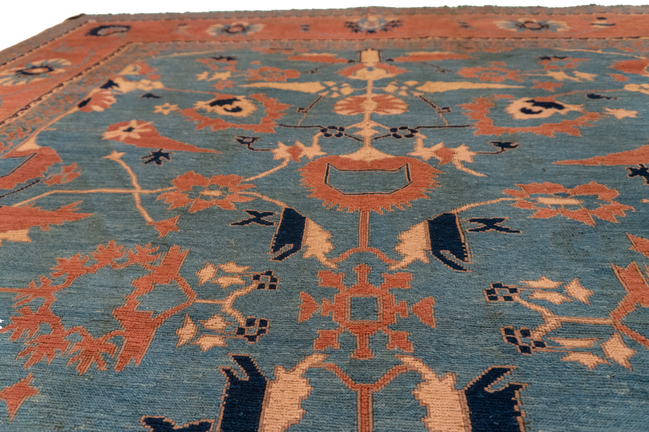 W 8.2 L 9.8 Sumak 100% Wool Hand-Woven All-Over Design - 20815