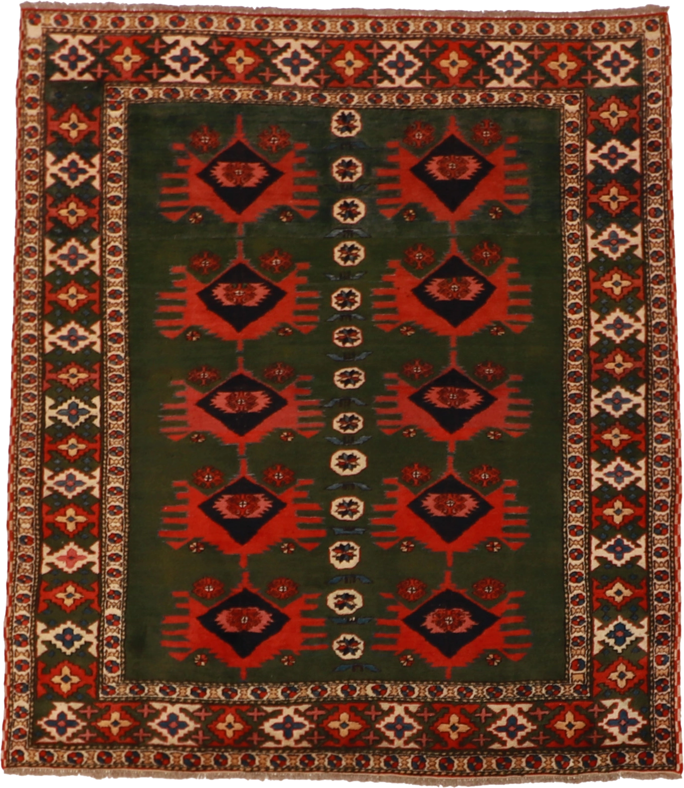W 5.9 L 6.7 Gazag 100% Wool Handmade All Over Design - 20880