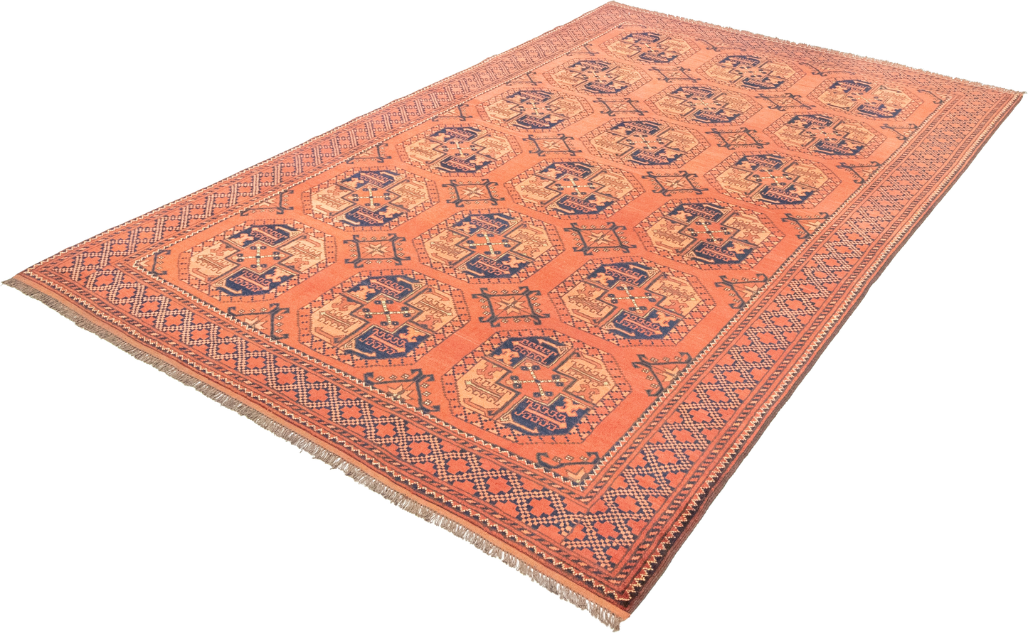 W 6 L 8.10 Turkaman 100% Wool Hand-Woven Geometric Design - 20936
