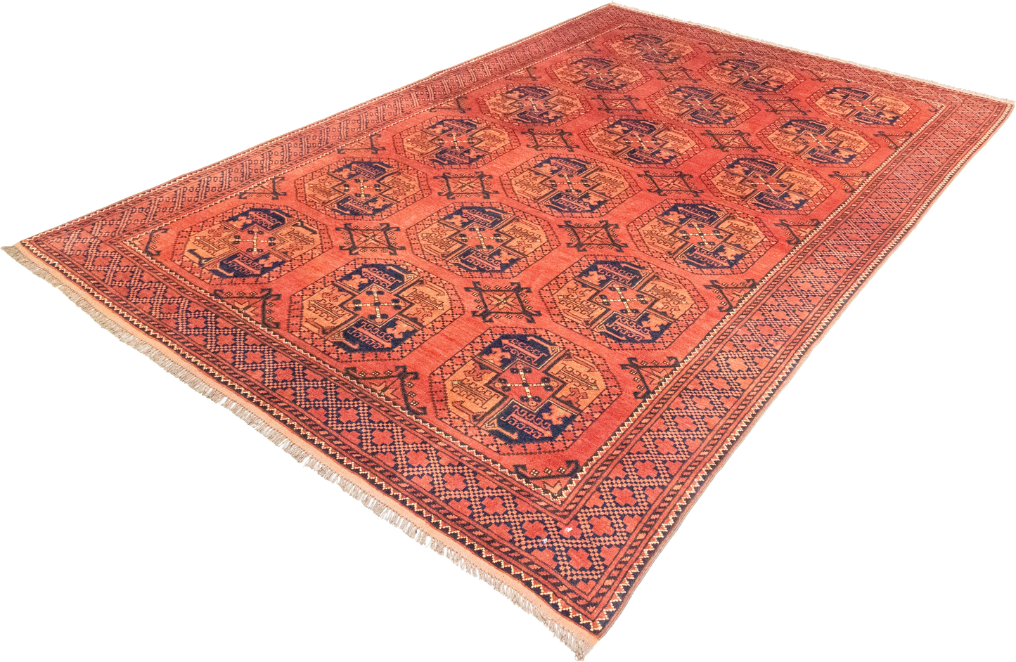 W 6 L 8.10 Turkaman 100% Wool Hand-Woven Geometric Design - 20936
