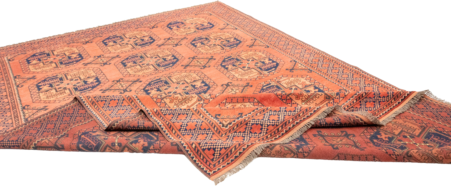 W 6 L 8.10 Turkaman 100% Wool Hand-Woven Geometric Design - 20936