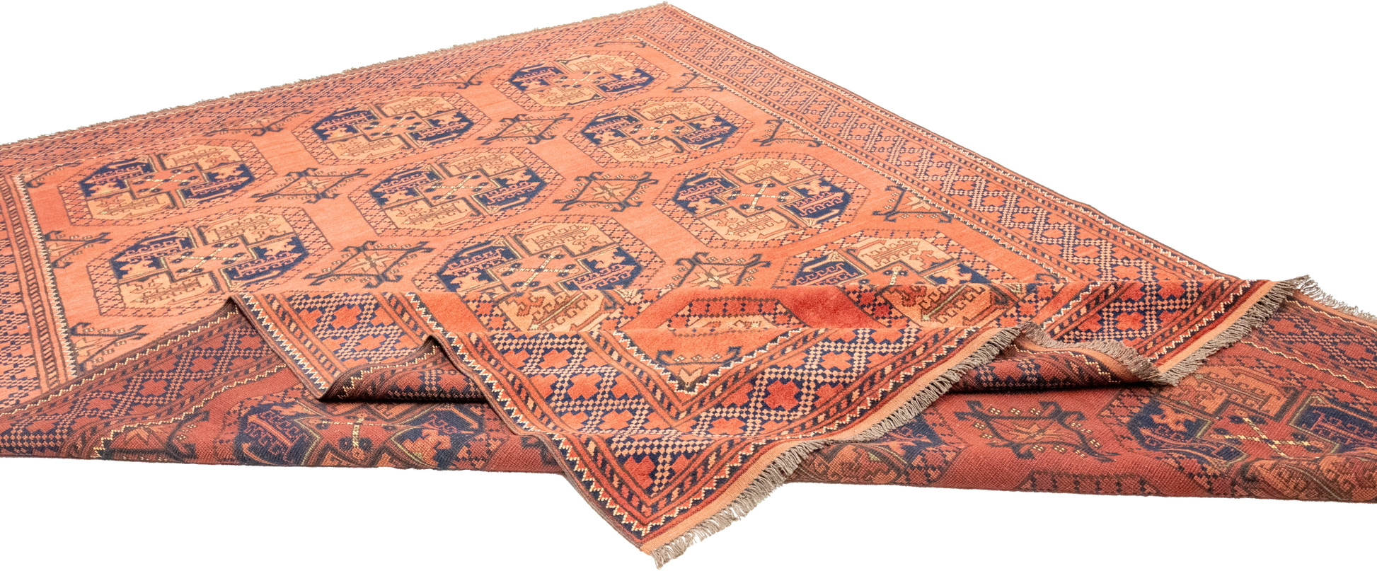 W 6 L 8.10 Turkaman 100% Wool Hand-Woven Geometric Design - 20936
