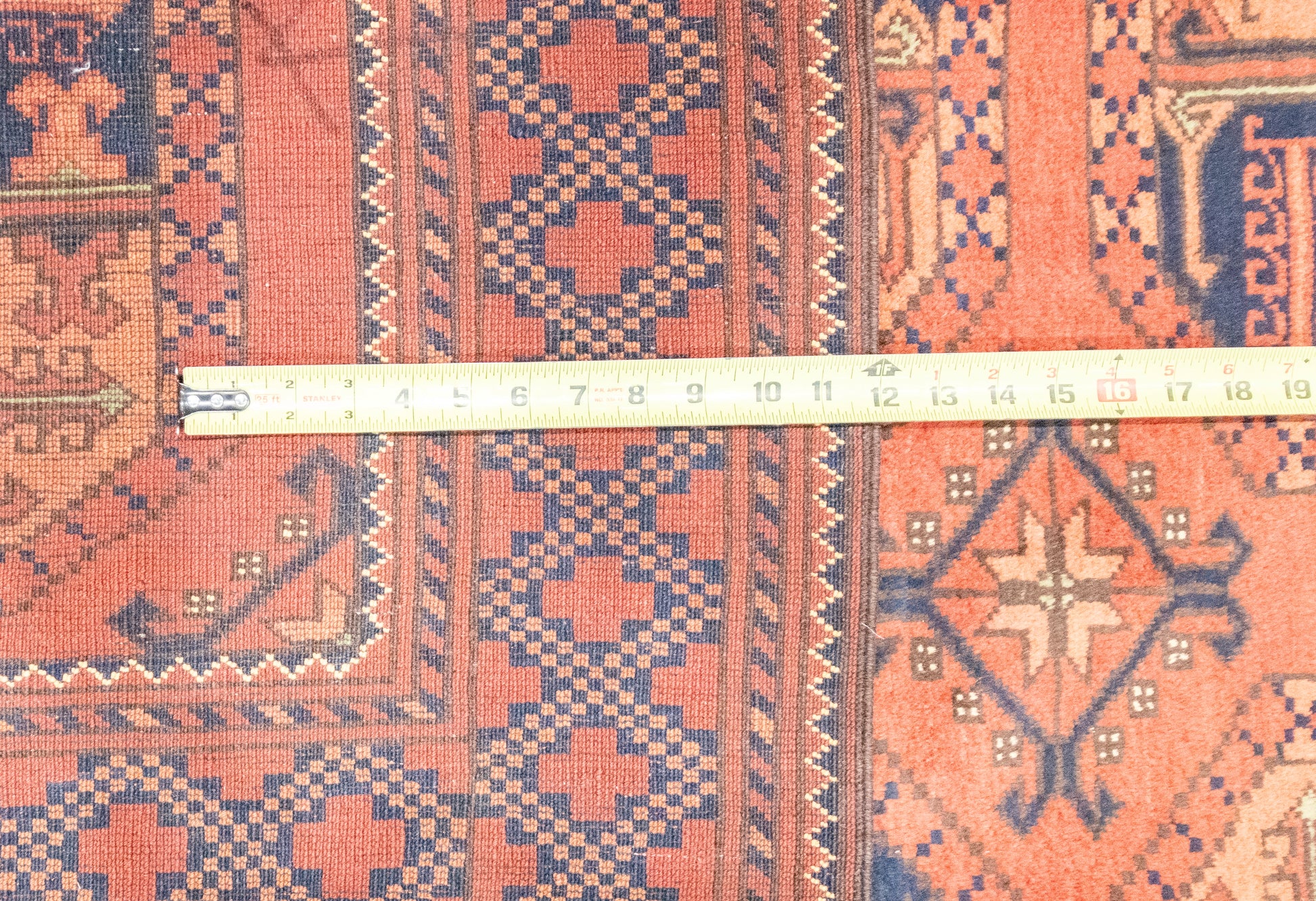 W 6 L 8.10 Turkaman 100% Wool Hand-Woven Geometric Design - 20936