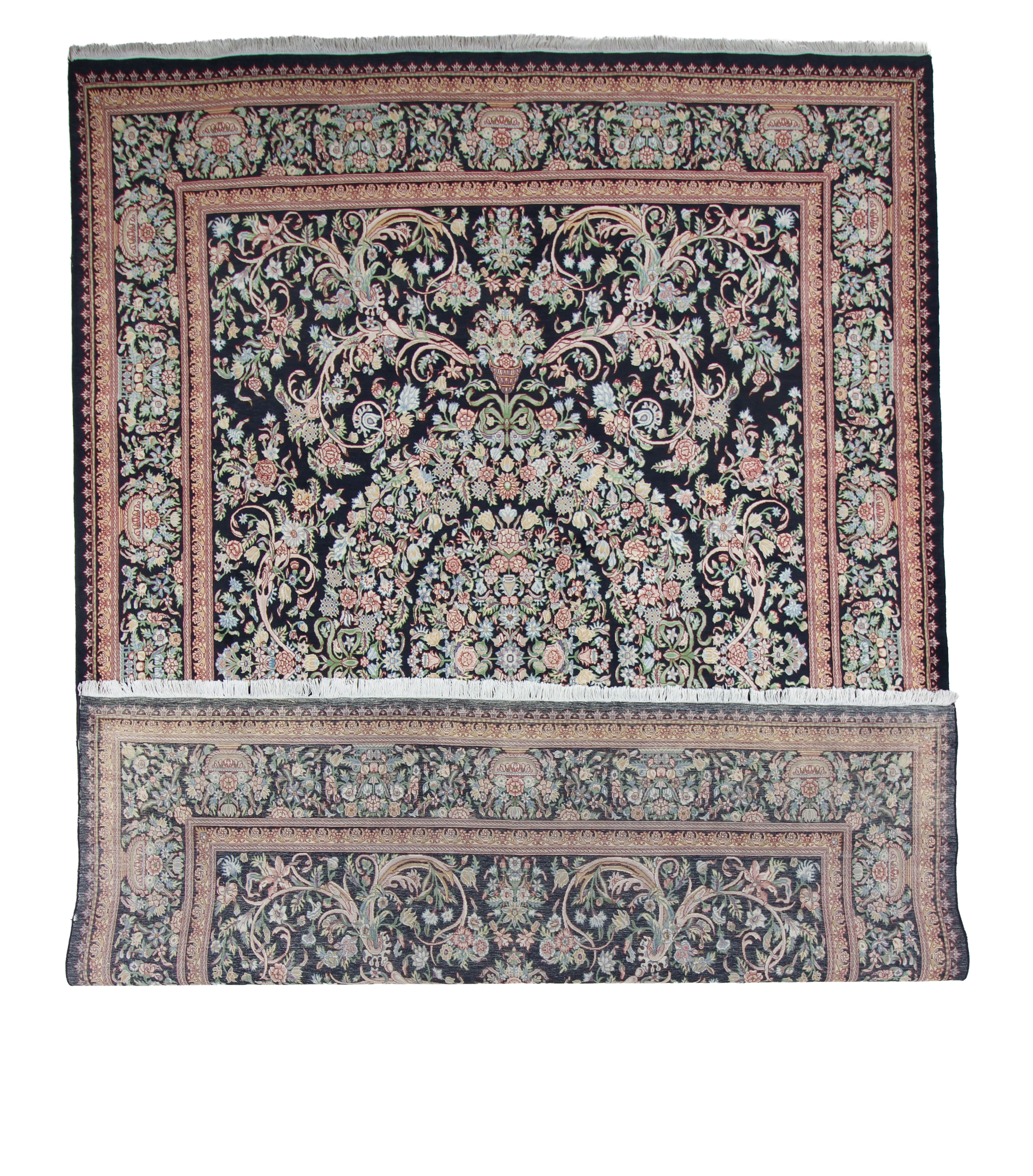 W 10 L 14.2 Tabriz 100% Wool Hand-Woven Allover Design - 21081