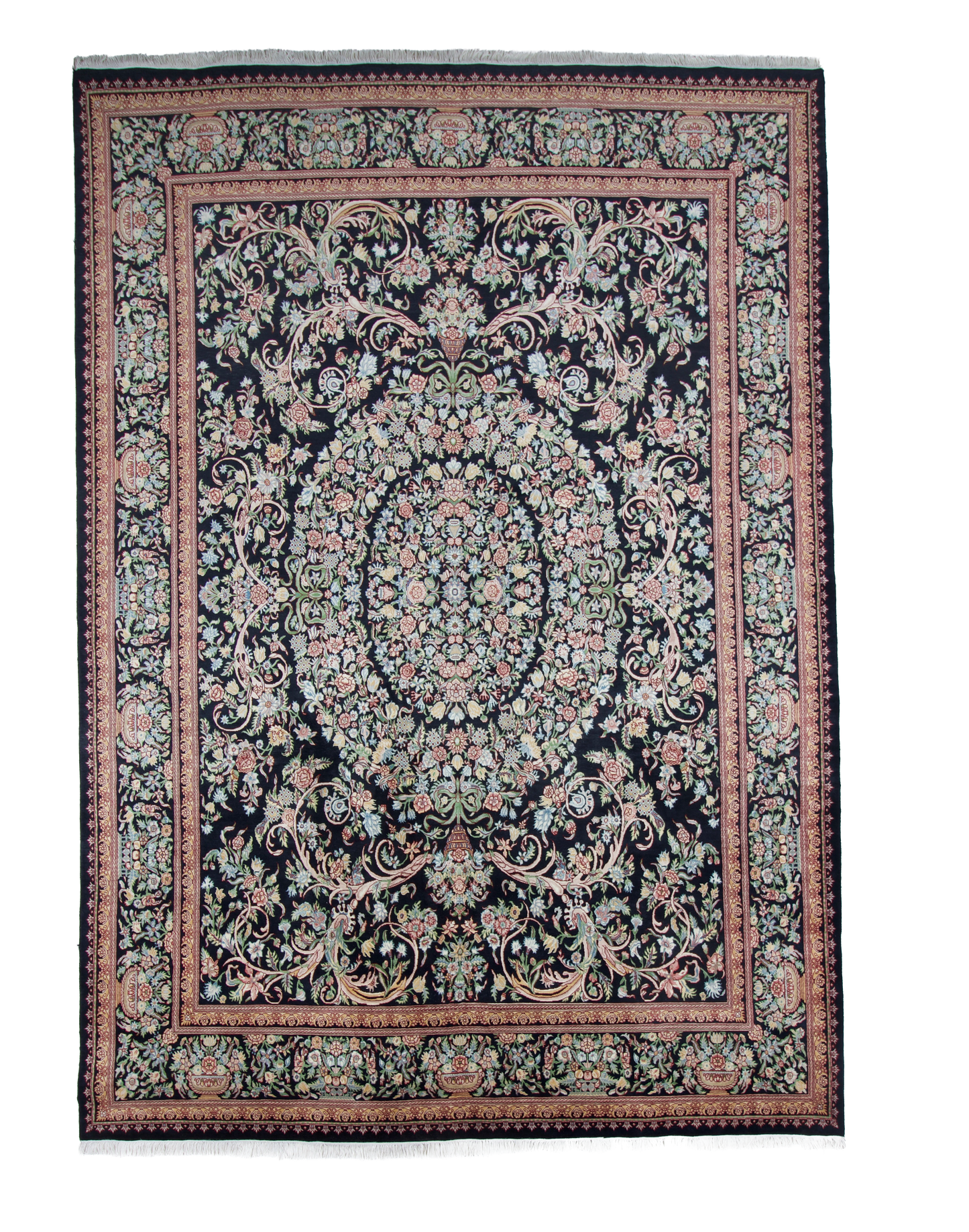 W 10 L 14.2 Tabriz 100% Wool Hand-Woven Allover Design - 21081