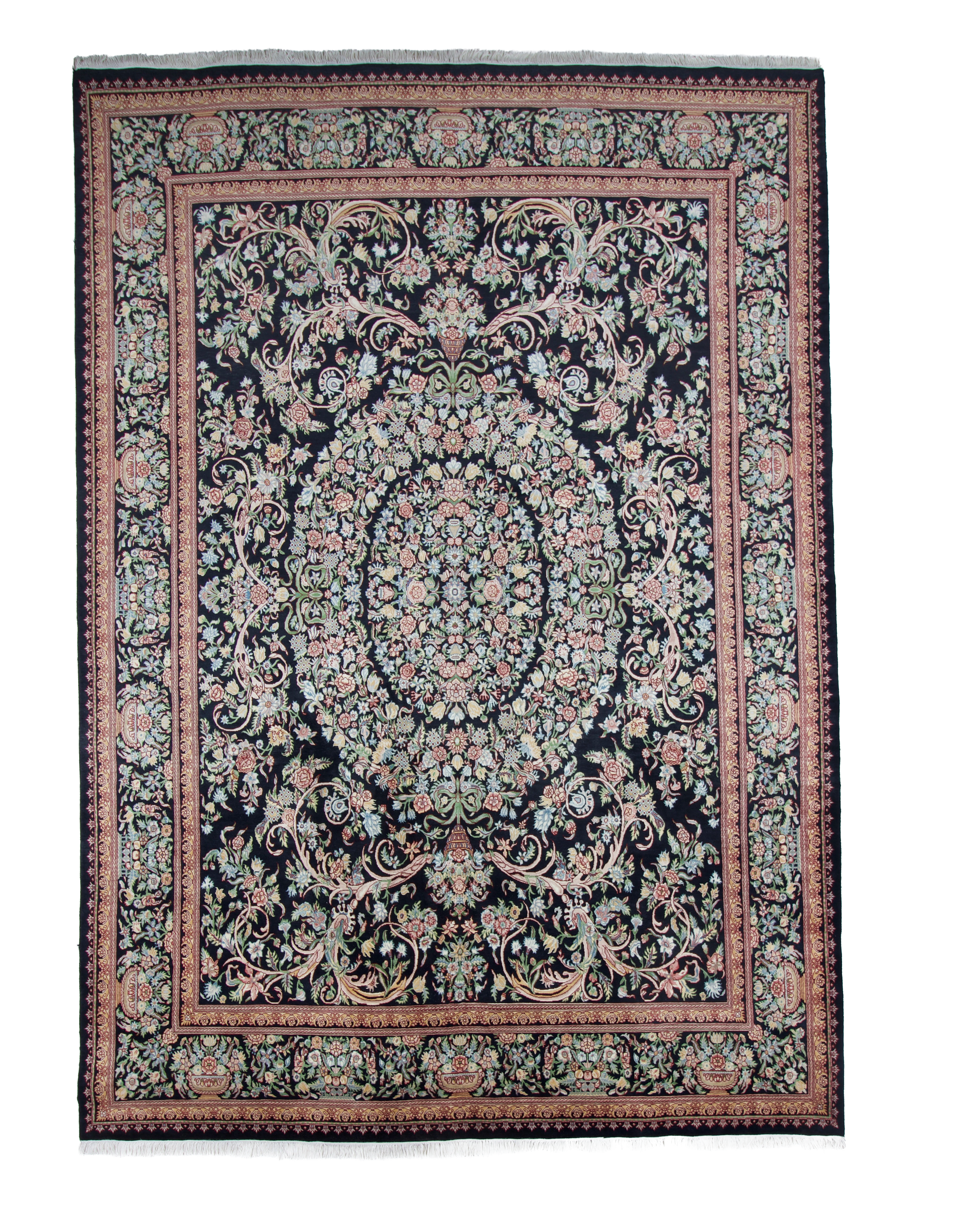 W 10 L 14.2 Tabriz 100% Wool Hand-Woven Allover Design - 21081