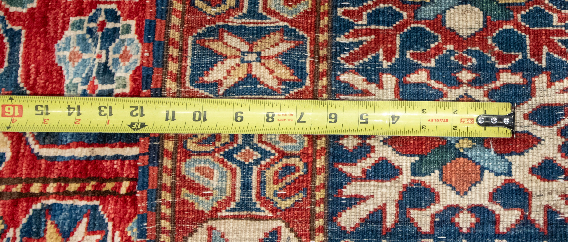 W 5.10 L 6 Shirvan 100% Wool Hand-Woven Geometric Medallion Design - 21278