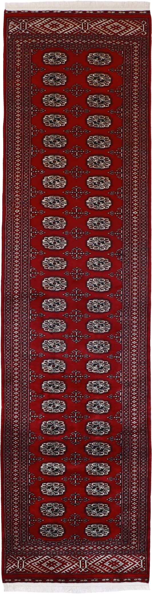 W 2.7 L 9.1 Bokhara Runner 100% Wool Hand-Woven Geometric Design - 21584