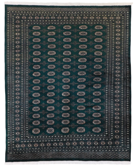 6x9 - Bokhara Wool Geometric Rectangle - Hand Knotted Rug — 21780