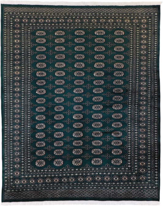W 6.6 L 7.11 Bokhara 100% Wool Hand-Woven Geometric Design - 21780