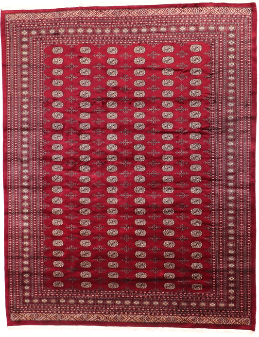 W 9 L 12 Bokhara 100% Wool Hand-Woven All-Over Design - 21801