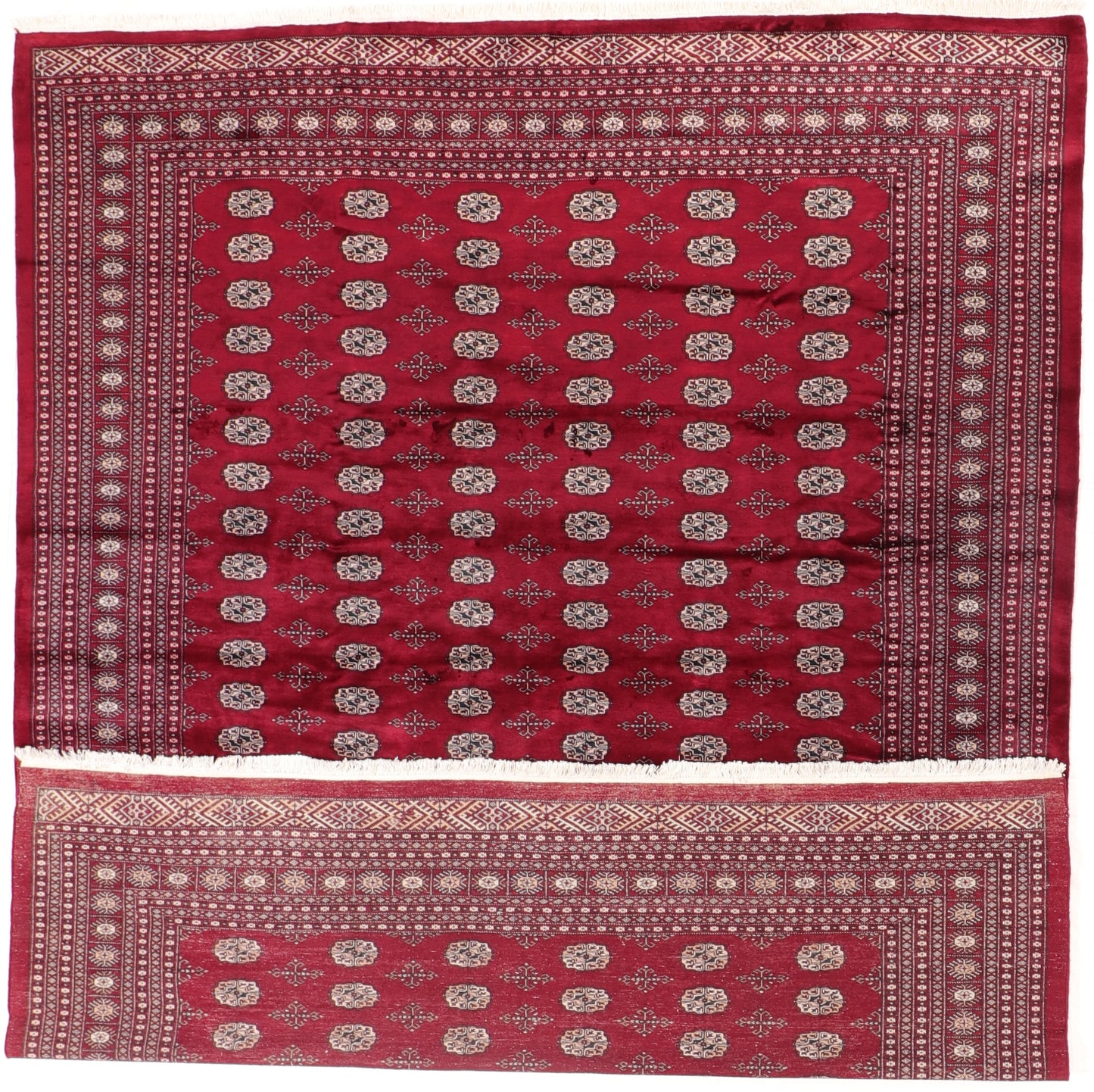 W 9 L 12 Bokhara 100% Wool Hand-Woven All-Over Design - 21801
