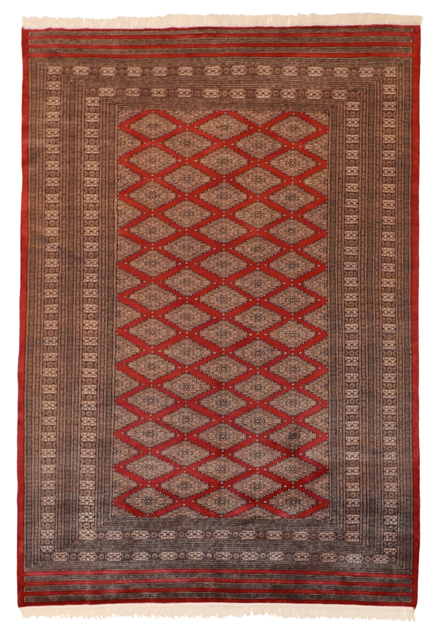 W 6.1 L 9 Bokhara 100% Wool Handmade All Over Design - 21804