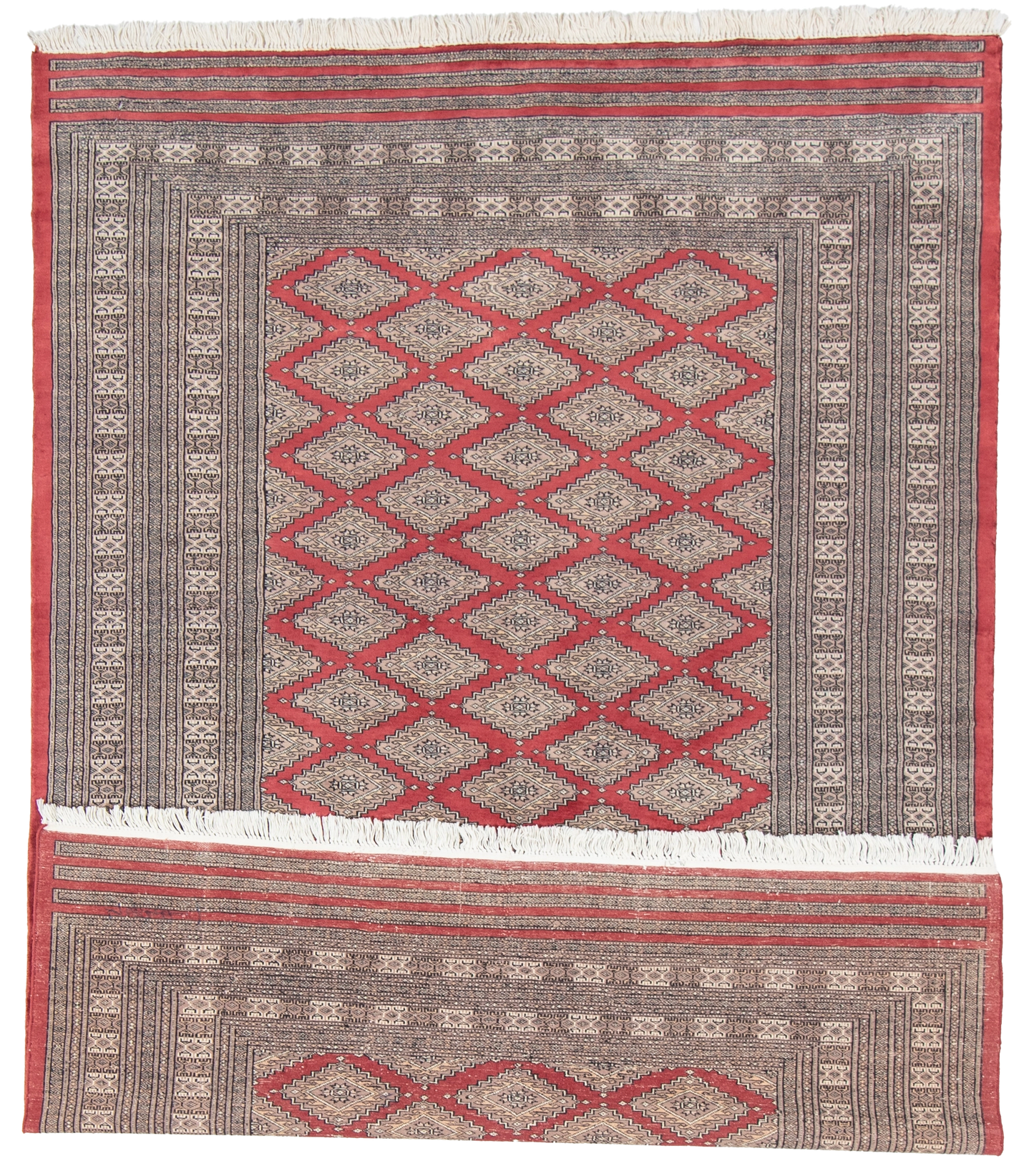 W 6.1 L 9 Bokhara 100% Wool Hand-Woven All-Over Design - 21804