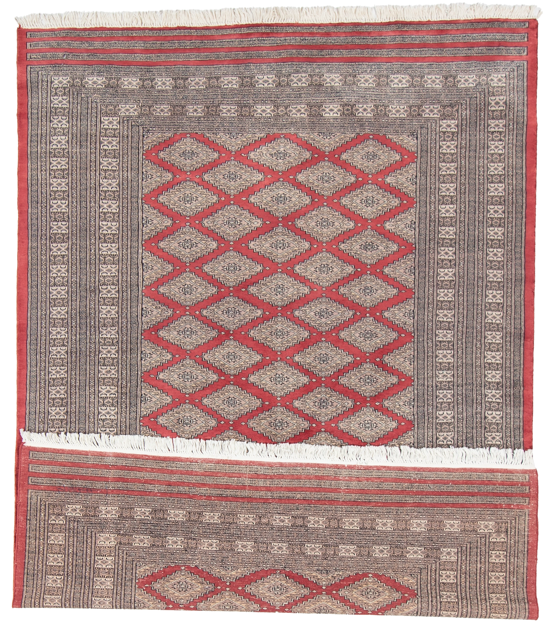 W 6.1 L 9 Bokhara 100% Wool Hand-Woven All-Over Design - 21804
