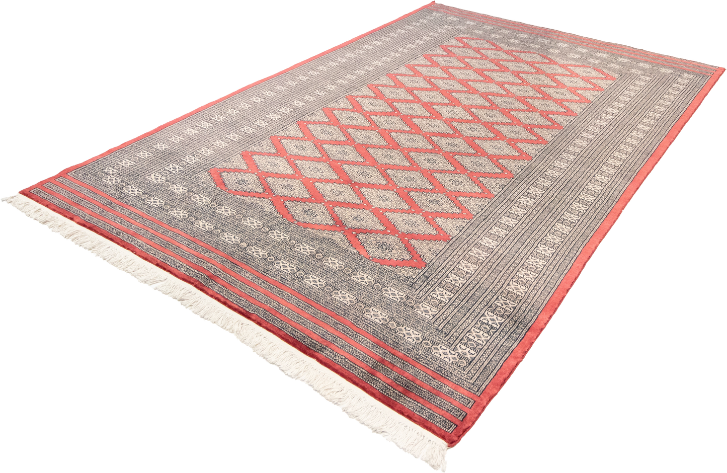 W 6.1 L 9 Bokhara 100% Wool Hand-Woven All-Over Design - 21804