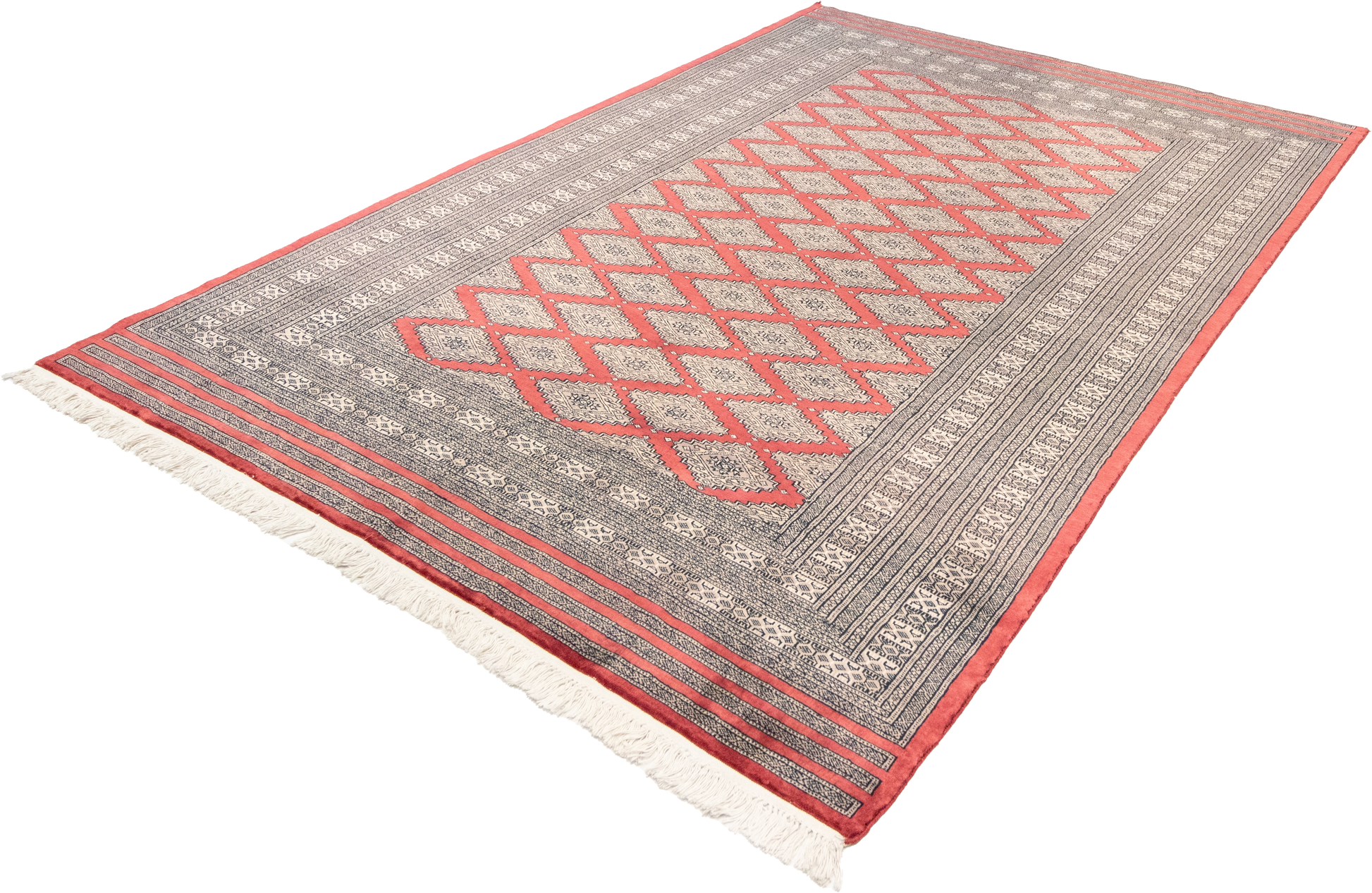 W 6.1 L 9 Bokhara 100% Wool Hand-Woven All-Over Design - 21804