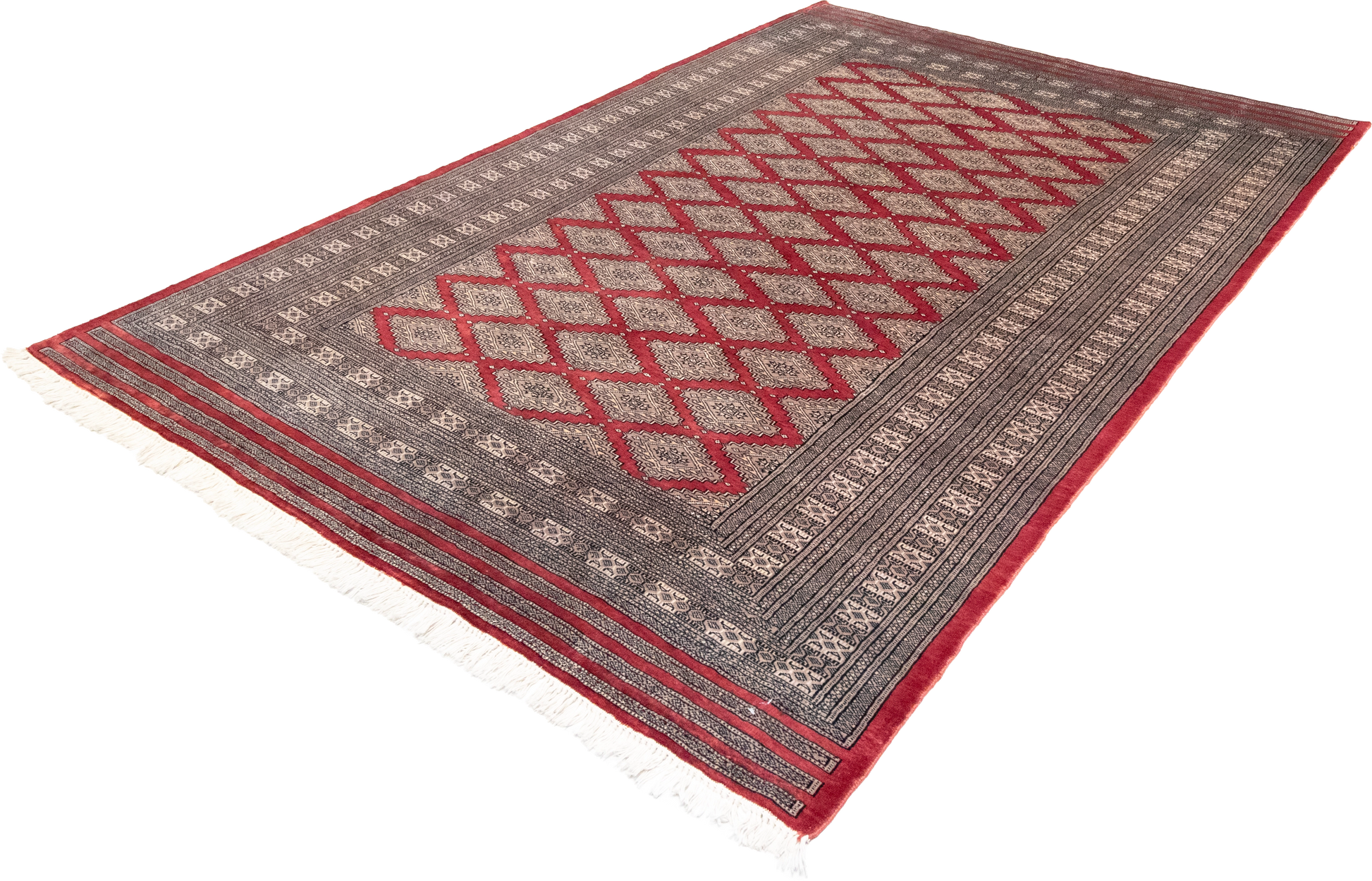 W 6.1 L 9 Bokhara 100% Wool Hand-Woven All-Over Design - 21804