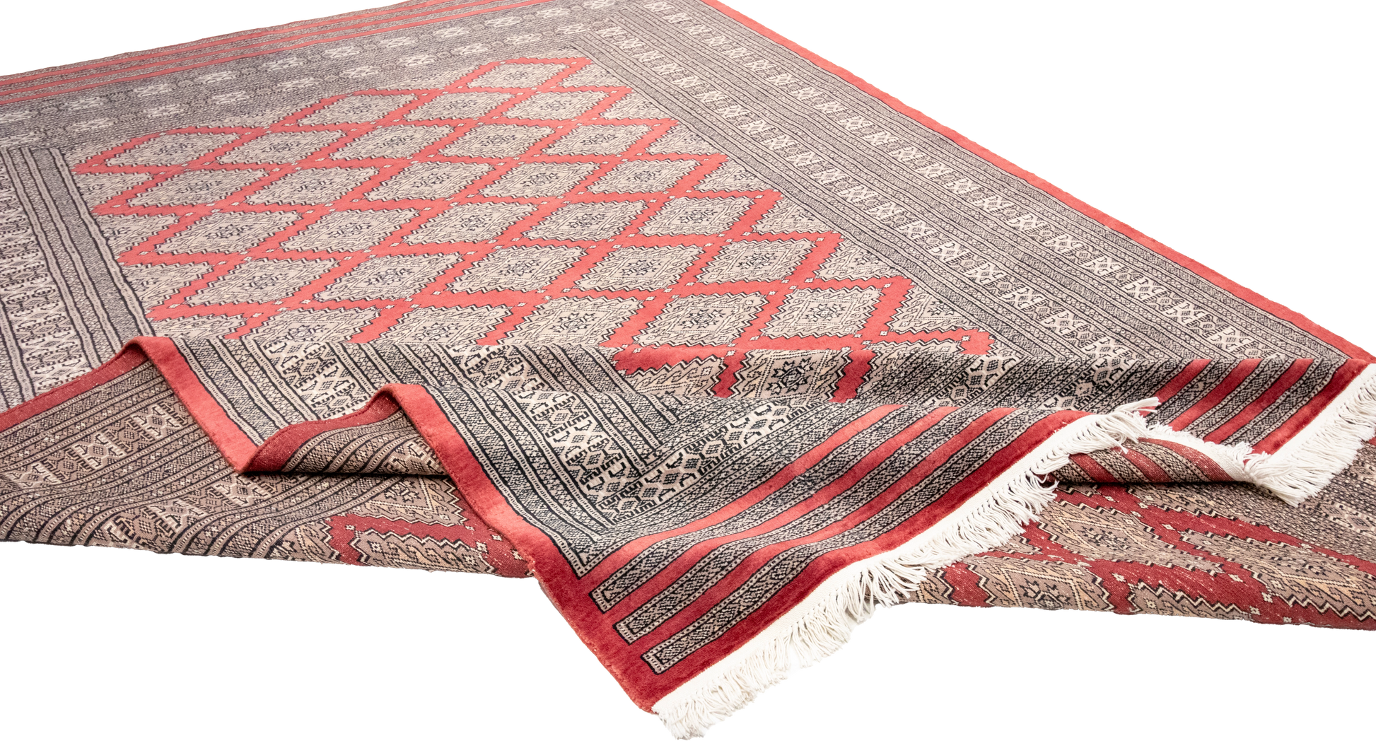 W 6.1 L 9 Bokhara 100% Wool Hand-Woven All-Over Design - 21804