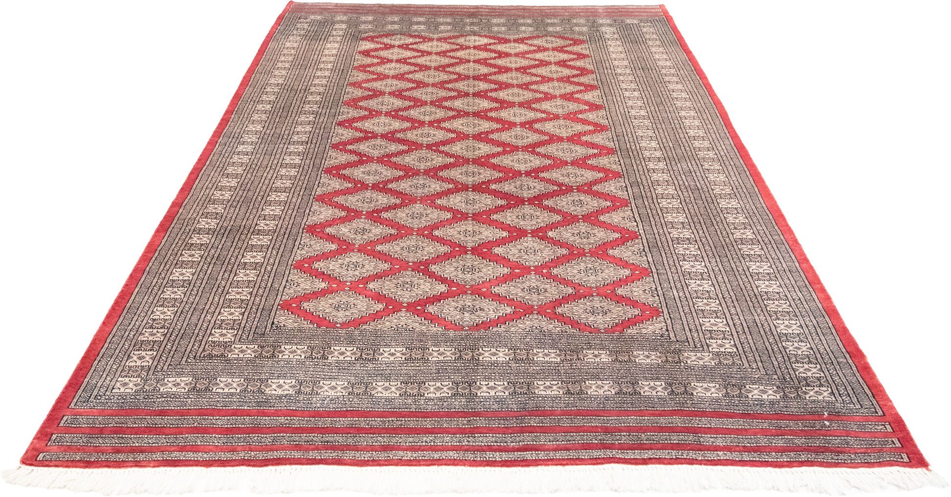 W 6.1 L 9 Bokhara 100% Wool Hand-Woven All-Over Design - 21804