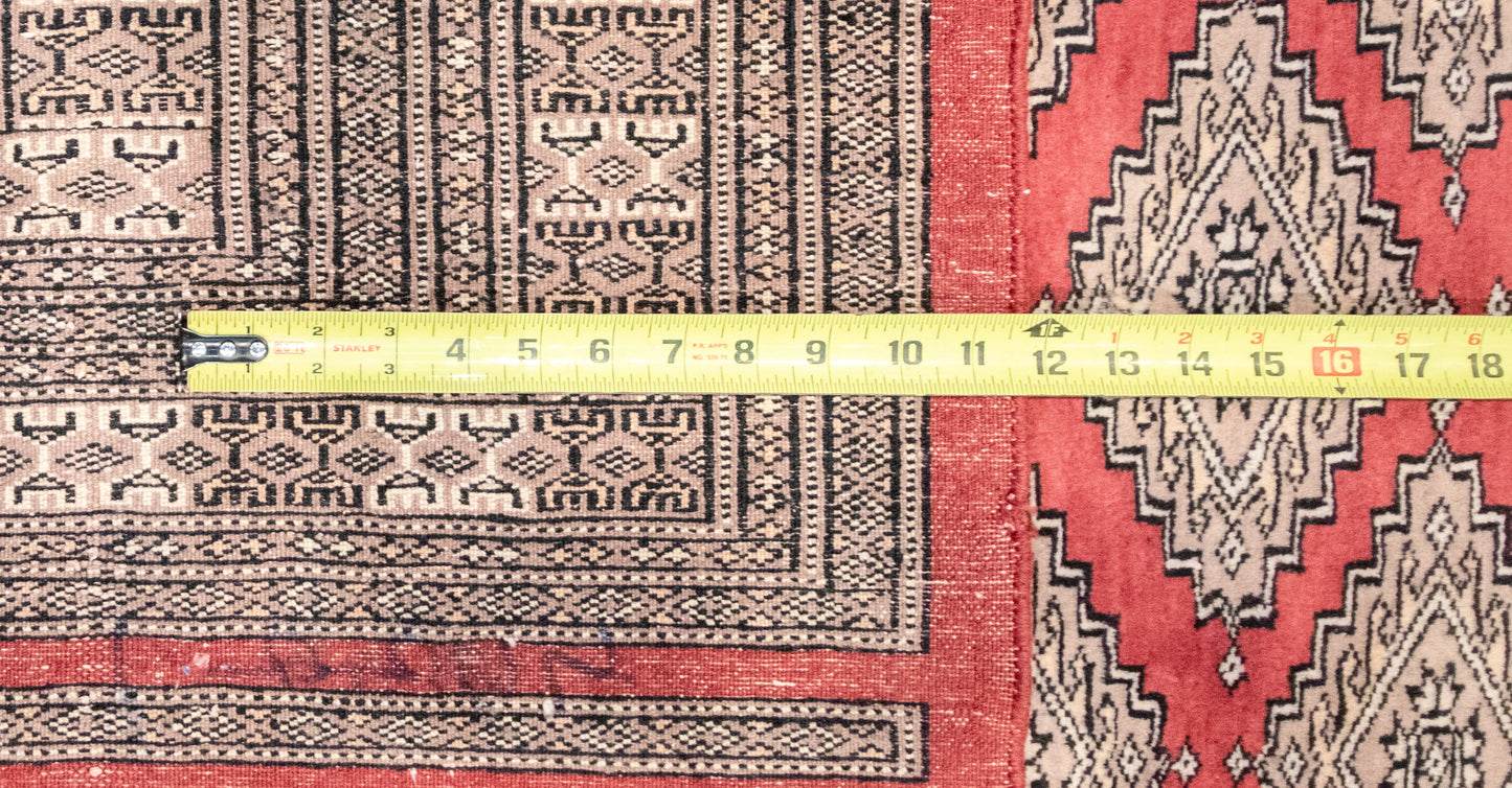 W 6.1 L 9 Bokhara 100% Wool Hand-Woven All-Over Design - 21804