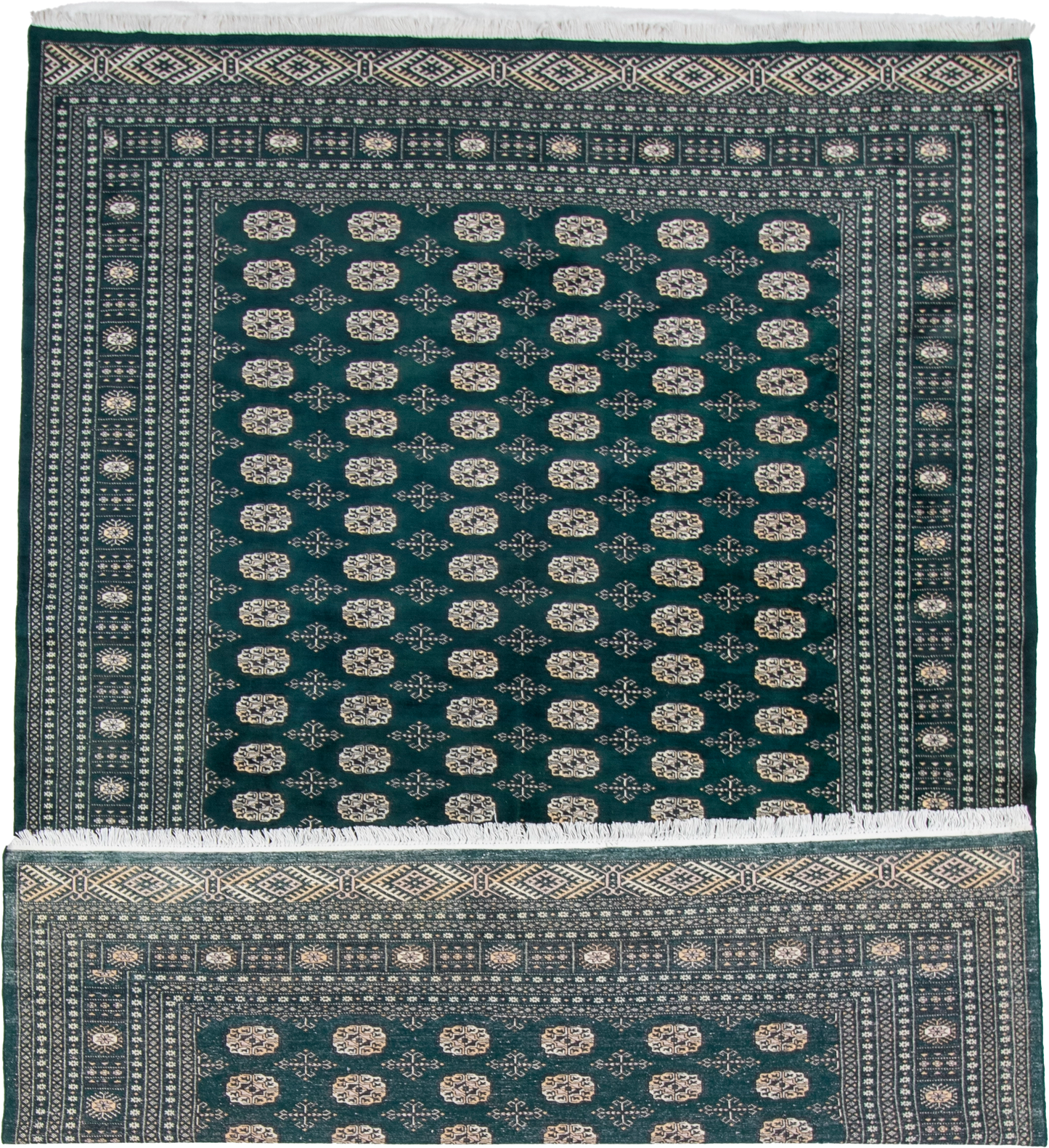 W 8.1 L 11.3 Bokhara 100% Wool Hand-Woven Geometric Design - 21869